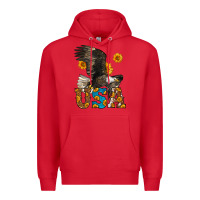 Red Western Usa Eagle 4th of July Premium Hoodie - LillyAllenDesigns
