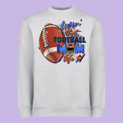 Livin' That Football Mom Life Heavyweight Sweatshirt Designed By Zillion Design Studio