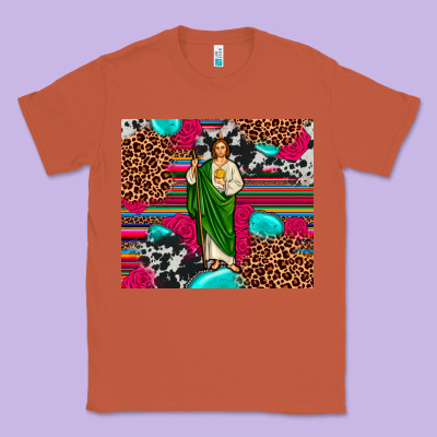 San Judas Leopard Cowhide Tumbler Classic Tee Designed By Jahusdesignshop