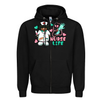 Black nurse life afro american nurse Zipper Hoodie - BarkalooDesign
