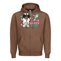 Chestnut nurse life afro american nurse Zipper Hoodie - BarkalooDesign