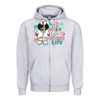 Heather Grey nurse life afro american nurse Zipper Hoodie - BarkalooDesign