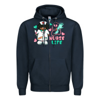 Navy nurse life afro american nurse Zipper Hoodie - BarkalooDesign