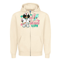 Sandshell nurse life afro american nurse Zipper Hoodie - BarkalooDesign