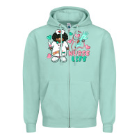 Seafoam nurse life afro american nurse Zipper Hoodie - BarkalooDesign