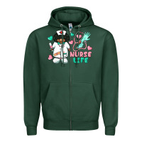 Sports Green nurse life afro american nurse Zipper Hoodie - BarkalooDesign