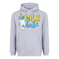 Heather Grey milkaholic boys Heavyweight Hoodie - NancyCooperArtShop