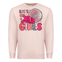 Pale Pink let s go girls Premium Sweatshirt - MaliasSmallBusiness