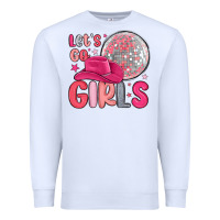 White let s go girls Premium Sweatshirt - MaliasSmallBusiness