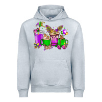 Heather Grey Mardi Gras coffee cups Urban Hoodie - NancyCooperArtShop