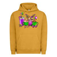 Pigment Peanut Butter Mardi Gras coffee cups Urban Hoodie - NancyCooperArtShop