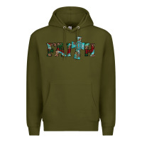Army Green faith christmas cross Premium Hoodie - AdoDesignShop