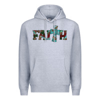 Heather Grey faith christmas cross Premium Hoodie - AdoDesignShop