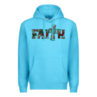 Ocean Blue faith christmas cross Premium Hoodie - AdoDesignShop