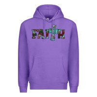 Purple faith christmas cross Premium Hoodie - AdoDesignShop