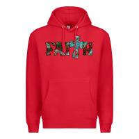 Red faith christmas cross Premium Hoodie - AdoDesignShop