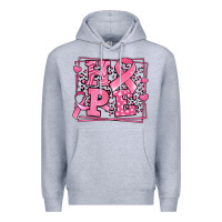 Heather Grey Western Hope Breast Cancer Awareness Ribbon Premium Hoodie - LillyAllenDesigns
