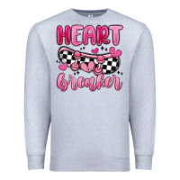 Heather Grey heart breaker Premium Sweatshirt - MaliasSmallBusiness