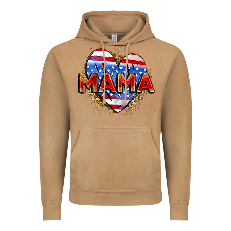 American Mama Heart Vintage Hoodie by Zillion Design Studio | Teevron