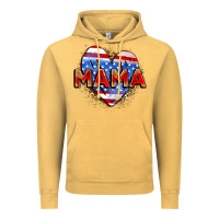 Vintage Mustard American mama heart Vintage Hoodie - Zillion Design Studio