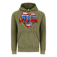 Vintage Olive American mama heart Vintage Hoodie - Zillion Design Studio