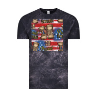 Cloud Black proud veteran seamless pattern Vintage Tee - HRA Design Shop