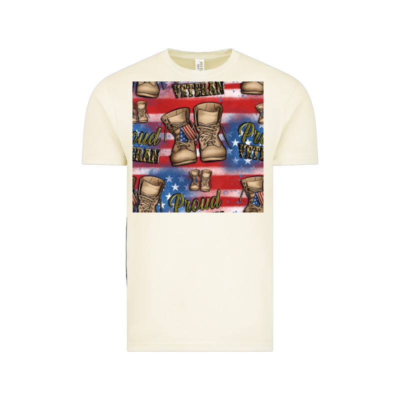 Proud Veteran Seamless Pattern Vintage Tee by HRA Design Shop | Teevron