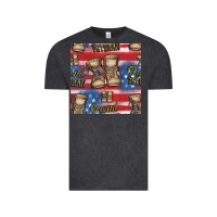 Vintage Black proud veteran seamless pattern Vintage Tee - HRA Design Shop
