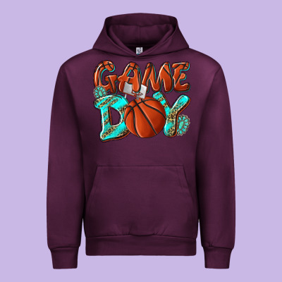 Game Day Leopard Basketball Urban Hoodie Designed By Nancycooperartshop