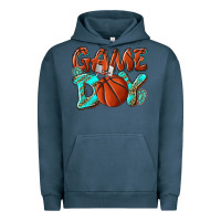 Pigment Midnight Navy Game day leopard basketball Urban Hoodie - NancyCooperArtShop