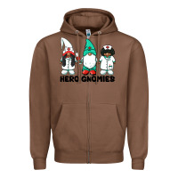 Chestnut hero gnomies african american nurse gnomies medical gnomies Zipper Hoodie - BarkalooDesign