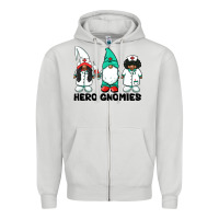Dove Grey hero gnomies african american nurse gnomies medical gnomies Zipper Hoodie - BarkalooDesign