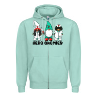 Seafoam hero gnomies african american nurse gnomies medical gnomies Zipper Hoodie - BarkalooDesign