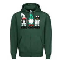 Sports Green hero gnomies african american nurse gnomies medical gnomies Zipper Hoodie - BarkalooDesign