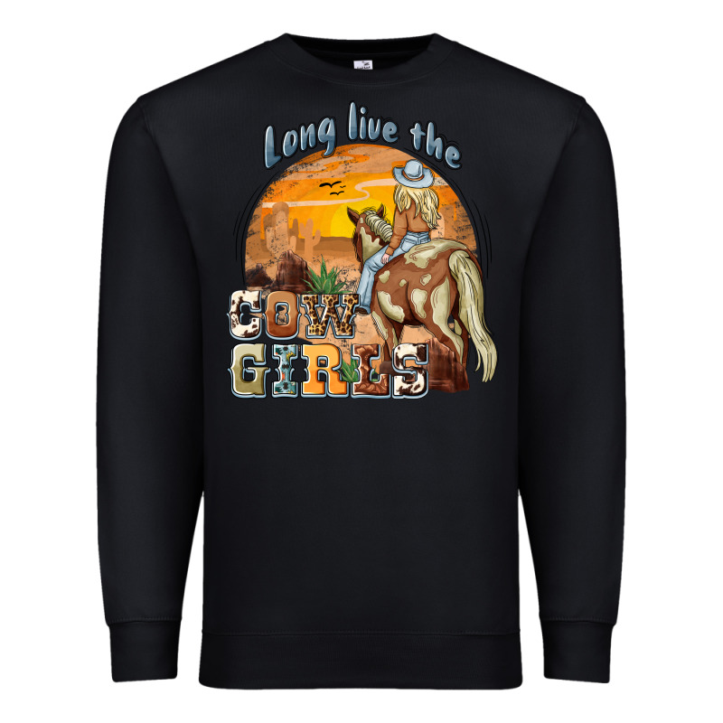 Long Live The Cowgirls Premium Sweatshirt by NancyCooperArtShop | Teevron
