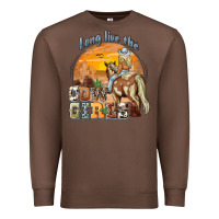 Chestnut long live the cowgirls Premium Sweatshirt - NancyCooperArtShop