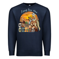 Navy long live the cowgirls Premium Sweatshirt - NancyCooperArtShop