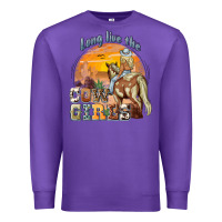 Purple long live the cowgirls Premium Sweatshirt - NancyCooperArtShop
