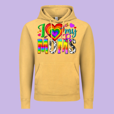 I Love My Moms Vintage Hoodie Designed By Texasbilliewilder