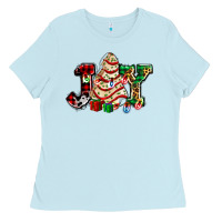 Baby Blue joy with christmas tree cake ado Ladies Tee - AdoDesignShop