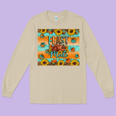 Feast Mode Long Sleeve Tee Designed By Artiststas