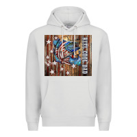 Dove Grey Western Reel Cool Dad American Flag Bass Premium Hoodie - LillyAllenDesigns