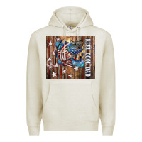 Oatmeal Heather Western Reel Cool Dad American Flag Bass Premium Hoodie - LillyAllenDesigns