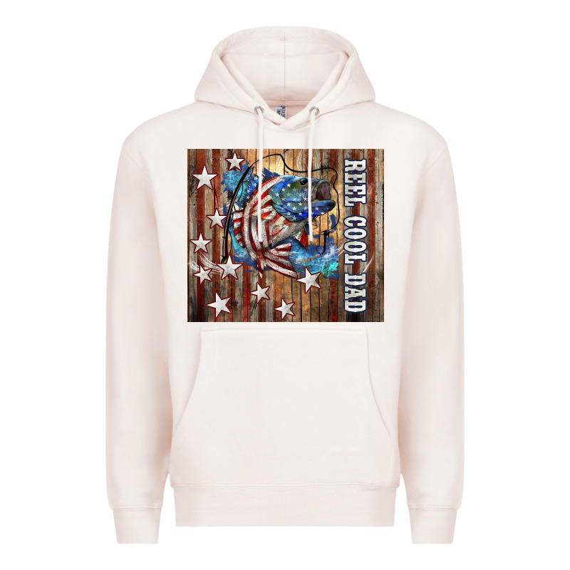 Western Reel Cool Dad American Flag Bass Premium Hoodie by LillyAllenDesigns | Teevron