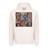 Pale Pink Western Reel Cool Dad American Flag Bass Premium Hoodie - LillyAllenDesigns