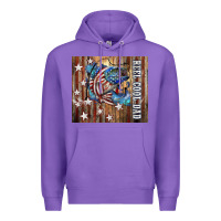 Purple Western Reel Cool Dad American Flag Bass Premium Hoodie - LillyAllenDesigns