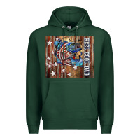 Sports Green Western Reel Cool Dad American Flag Bass Premium Hoodie - LillyAllenDesigns