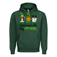 Sports Green hanging with my gnomies african american nurse gnomies Zipper Hoodie - BarkalooDesign