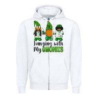 White hanging with my gnomies african american nurse gnomies Zipper Hoodie - BarkalooDesign