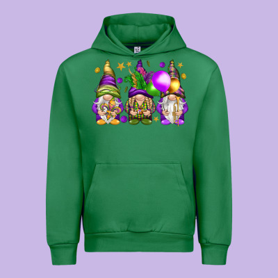 Mardi Gras Gnomes Urban Hoodie Designed By Nancycooperartshop